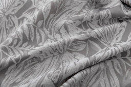 Luxury Living Chenille Jacquard Lined Pencil Pleat Taped Top Curtains Silver - thumbnail 2