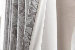 Luxury Living Chenille Jacquard Lined Pencil Pleat Taped Top Curtains Silver - thumbnail 4