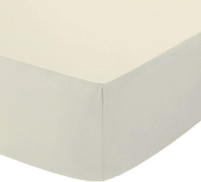 Homes & Linen Fitted Sheet 400 Thread Count 100% Egyptian Cotton Extra Deep 40Cm Sateen Hotel Quality Bedding Bed Sheets