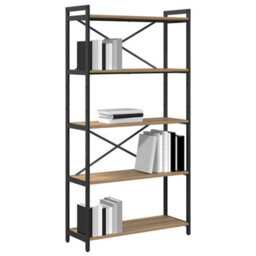 Berkfield Bookcase Artisan Oak 80 X 30 X 153 Cm Engineered Wood - thumbnail 3