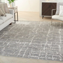 Grey Silver Wool Handmade Modern,abstract Luxurious Rug For Bedroom & Living Room-297Cm X 419Cm - thumbnail 2