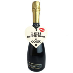 Red Ocean I Kiss Better Than I Cook Novelty Wooden Hanging Heart - thumbnail 3