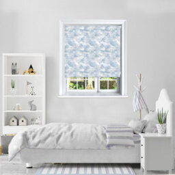 Lister Cartwright Kids Blackout Roller Blinds Clouds Windows Child Safety (Blue, 120 Cm Width X 140 Cm Drop) - thumbnail 2