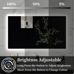 Sline 700X1200mm Blue-White Dual-Color Bathroom Led Mirror With Bluetooth, Shaver Socket, Anti-Fog, And Memory Function - thumbnail 6