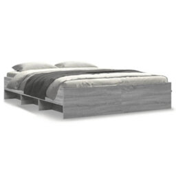 Berkfield Bed Frame Without Mattress Grey Sonoma 160X200 Cm Engineered Wood - thumbnail 2