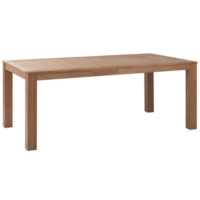 Beliani Garden Dining Table Monsano 190 Cm 105 Cm Eucalyptus Wood Brown - image 1