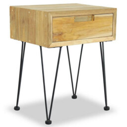 Berkfield Bedside Cabinet 40X30X50 Cm Solid Teak - thumbnail 5