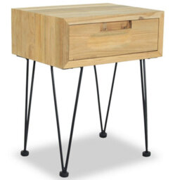 Berkfield Bedside Cabinet 40X30X50 Cm Solid Teak - thumbnail 4