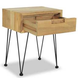 Berkfield Bedside Cabinet 40X30X50 Cm Solid Teak - thumbnail 7