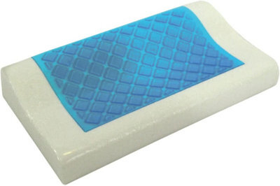 Cooling Gel Comfort Memory Foam Pillow - Orthopaedic Head & Neck Supporting Grooved Sleeping Pillow - Measures 14 X 60 X 40Cm - image 1