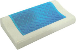 Cooling Gel Comfort Memory Foam Pillow - Orthopaedic Head & Neck Supporting Grooved Sleeping Pillow - Measures 14 X 60 X 40Cm - thumbnail 1