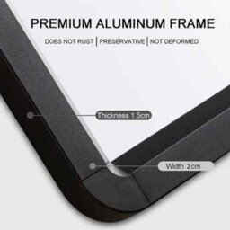 Bathroom Mirror Black Metal Frame Wall Mounted Mirror - thumbnail 7