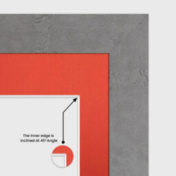 AK Frames 20X16 Marble Grey Modern Multi Photo Frame With Poppy Red Mount - Holds 9 Apertures (2X) 7X5, (7X) 6X4 Photos - thumbnail 7
