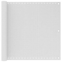 Berkfield Balcony Screen White 90X500 Cm Hdpe