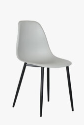 Core Products Aspen White 80Cm Square Dining Table With 4 Light Grey Plastic Curve Chairs 80 X 80Cm - thumbnail 4