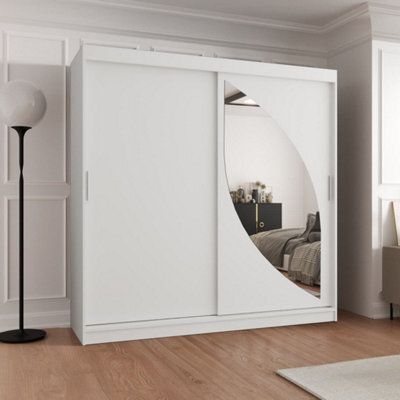 Arte White Sliding Wardrobe W200Cm X H200Cm X D62Cm - Crisp, Light-Enhancing Design - image 1