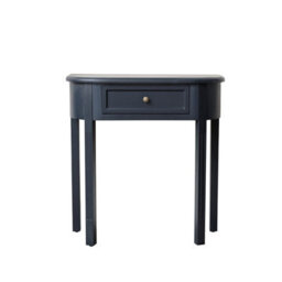 Melody Maison Navy Black Half Moon Table - Daventry Navy Black Range - thumbnail 6
