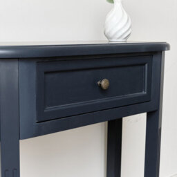 Melody Maison Navy Black Half Moon Table - Daventry Navy Black Range - thumbnail 3