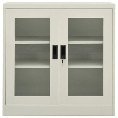 Berkfield Durable Office Cabinet Light Grey 90X40X90 Cm Steel - image 1