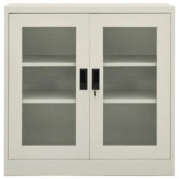 Berkfield Durable Office Cabinet Light Grey 90X40X90 Cm Steel