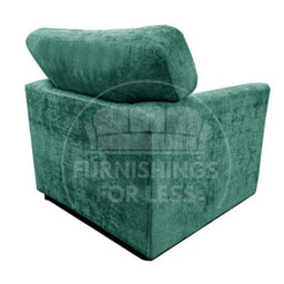 Furnishings For Less UK Monaco Chenille Fabric 3 Piece Sofa Set - 3 2 1  Teal - thumbnail 8