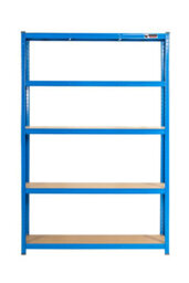 Rhino Racking 180 X 120 X 40Cm - Blue - 5 Tier Boltless Heavy Duty Garage Shelving Unit - 1000Kg Load Weight - thumbnail 1