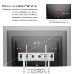 Fativo  Extra Large White Floor Tv Stand Tv Mount Height Adjustable Free Standing Home Officesuit For 32 To 65In Tv - thumbnail 7