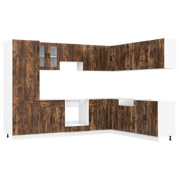 Berkfield 14 Piece Kitchen Cabinet Set Porto Smoked Oak Engineered Wood - thumbnail 2