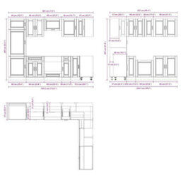 Berkfield 14 Piece Kitchen Cabinet Set Porto Smoked Oak Engineered Wood - thumbnail 9