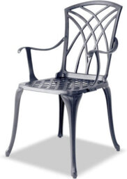 Centurion Supports Oshowa Luxurious Garden And Patio Table And 4 Large Chairs With Armrests Cast Aluminium Bistro Set - Grey - thumbnail 5