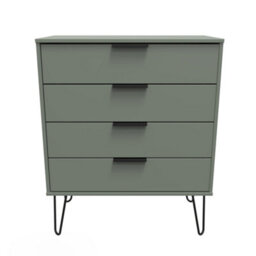 Osaka 4 Drawer Chest Of Drawers In Reed Green (Ready Assembled) - thumbnail 1