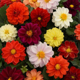 Gardeners Dream Dahlia Figaro Mix Colourful Flowering Garden Ready Bedding Plants 6 Pack - thumbnail 1