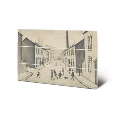 L.s. Lowry North James Henry Street Salford 1956 Print Cream (20Cm X 29.5Cm)