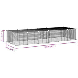 Walplus 28-Panel Pet Cage With Door Black 35X35 Cm Steel - thumbnail 4