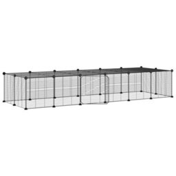 Walplus 28-Panel Pet Cage With Door Black 35X35 Cm Steel - thumbnail 2