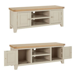 The Furniture Market Cheshire Dove Grey Painted Medium Tv Stand Unit Up To 60 Widescreen Size - thumbnail 6