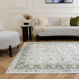 The Rugs Montana Green Traditional Area Rug And Runner Soft Durable Pet Friendly Easy To Clean Living Room Bedroom 4070Grn - thumbnail 7