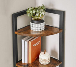Songmics 5-Tier Corner Shelf, Multipurpose Storage Shelf, Plant Stand, 30 X 30 X 150 Cm, Industrial, For Living Room, Bedroom, Home - thumbnail 6
