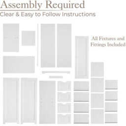 Christow 4 Drawer Bathroom Cabinet Unit White - thumbnail 5