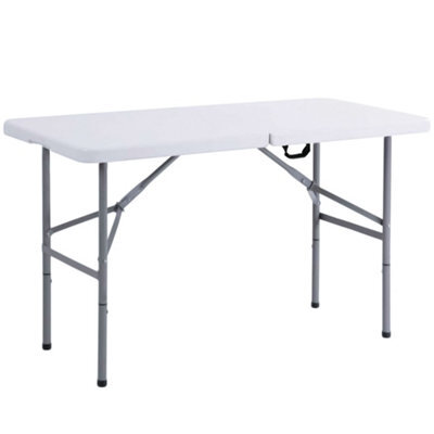 Crystals 4Ft Catering Camping Heavy Duty Folding Trestle Table Picnic Bbq Party - image 1