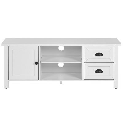 Wyld And Coco Casalux White Tv Stand, Matt Finish, Fits Up To 54 Inch Tvs, W120 X D40 X H46 Cm - image 1