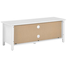 Wyld And Coco Casalux White Tv Stand, Matt Finish, Fits Up To 54 Inch Tvs, W120 X D40 X H46 Cm - thumbnail 6
