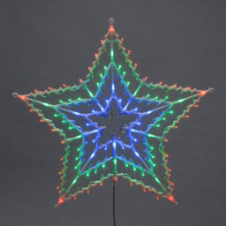 Festive Chasing Window Star Light 100 Multicoloured Leds - thumbnail 2