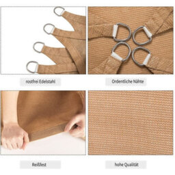 Beige 2X2M Hdpe Shade Sail Uv Resistant - thumbnail 3