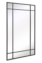 "Mirroroutlet - The Genestra - Black Contemporary Wall & Leaner Garden Mirror 79""x 47"" (200 X 120 Cm)" - thumbnail 4