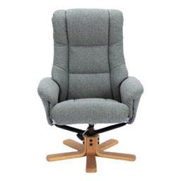Morris Living The Cairo - Lisbon Teal Green Fabric - Swivel Recliner Chair & Matching Footstool - thumbnail 5