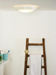 Lucide Fresh Modern Flush Ceiling Light Bathroom 35Cm - 2Xe27 - Ip44 - White - thumbnail 3