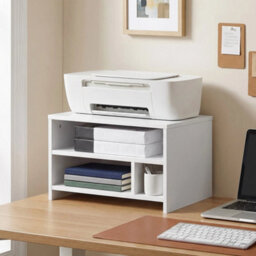 Desktop Printer Stand With Storage Printer Rack 40 X 30 X 24.5 Cm White - thumbnail 1