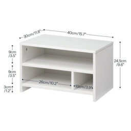 Desktop Printer Stand With Storage Printer Rack 40 X 30 X 24.5 Cm White - thumbnail 2