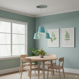 3 Pack Fabric Coolie Lampshades With Premium A60 Led Bulb, 22Cm Light Blue Lamp Shades For Ceiling & Table Lamps - thumbnail 7